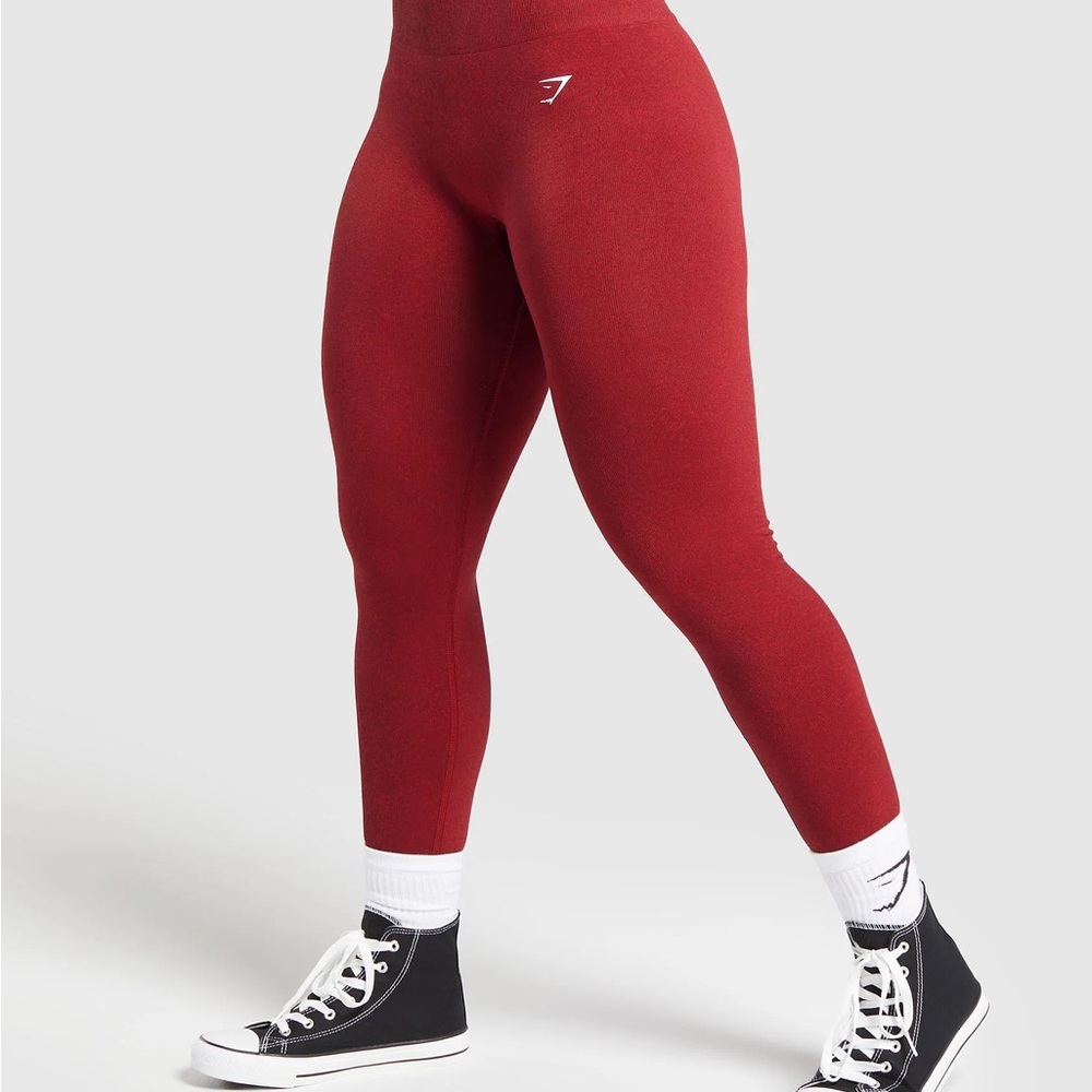 Gymshark Adapt Fleck Seamless Women's Red Leggings
